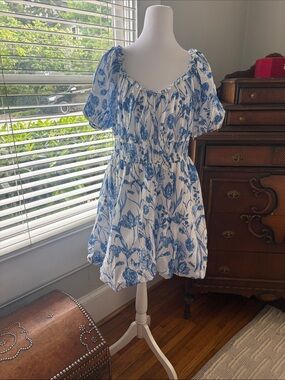 White And Blue White Hm Flower Dress for Sale up to 90% Off: Poshmark